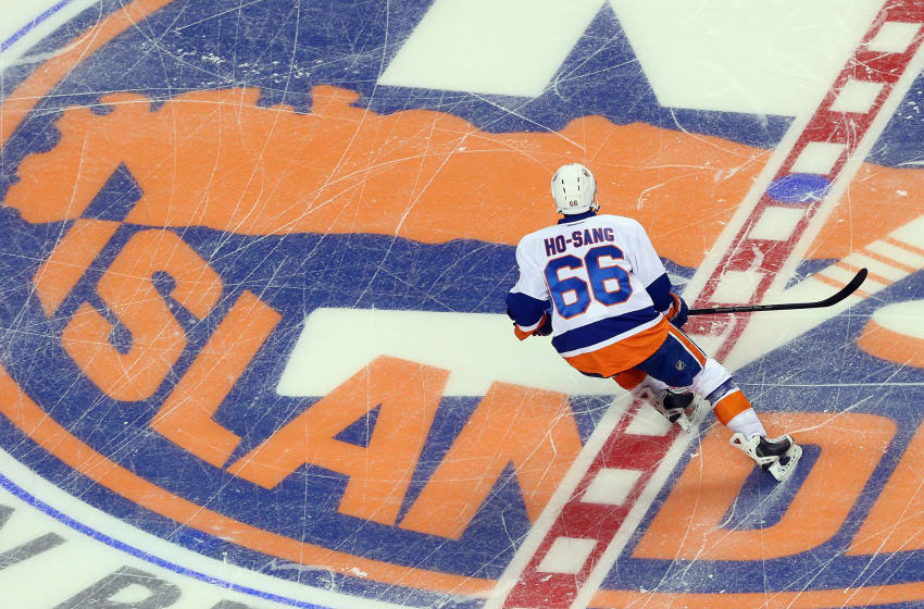 Josh Ho-Sang, number 66, on the ice for the New York Islanders